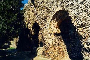 Ruins of the Cloister Corridor at Reading Abbey, Berkshire - � Nash Ford Publishing