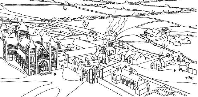 Reconstruction of Reading Abbey - � Nash Ford Publishing