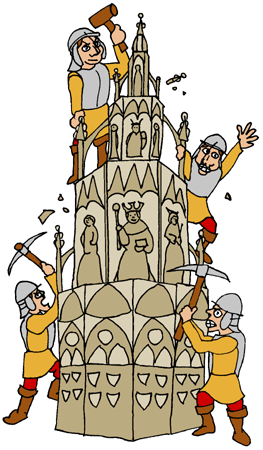 Roundhead soldiers destroy Abingdon Cross - © Nash Ford Publishing